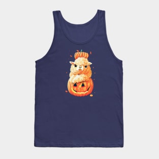 Alpaca in a pumpkin Tank Top